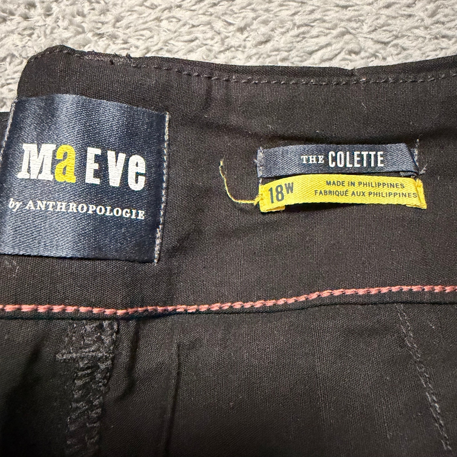 Maeve By Anthropologie Colette Pants Women’s 18w Black Cropped Linen Bland — image 5 of 8